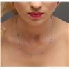 Image 4 : 14KT White Gold 1.57 ctw Diamond Necklace