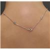 Image 6 : 14KT White Gold 1.57 ctw Diamond Necklace