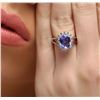 Image 4 : 14KT White Gold 2.90 ctw Tanzanite and Diamond Ring
