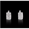Image 3 : 14KT White Gold 2.41 ctw Diamond Earrings