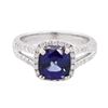 Image 1 : 14KT White Gold 2.60 ctw Sapphire and Diamond Ring