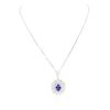 Image 3 : 14KT White Gold 4.80 ctw Tanzanite and Diamond Pendant With Chain