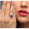 Image 1 : 14KT White Gold 2.53 ctw Tanzanite and Diamond Ring