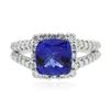 Image 3 : 14KT White Gold 2.53 ctw Tanzanite and Diamond Ring