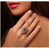 Image 2 : 14KT Rose Gold 10.42 ctw Morganite and Diamond Ring