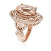 Image 7 : 14KT Rose Gold 10.42 ctw Morganite and Diamond Ring