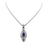 Image 3 : 18KT White Gold 5.72 ctw Tanzanite and Diamond Necklace