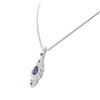 Image 7 : 18KT White Gold 5.72 ctw Tanzanite and Diamond Necklace
