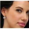 Image 4 : 14KT White Gold 1.10 ctw Diamond Earrings
