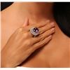 Image 5 : 14KT Two-Tone Gold 8.70 ctw Amethyst and Diamond Ring