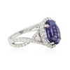 Image 4 : 18KT White Gold 4.09 ctw Tanzanite and Diamond Ring