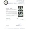 Image 8 : 14KT Yellow Gold 5.84 ctw Emerald and Diamond Earrings