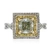 Image 1 : 14KT White Gold 2.02 ctw Diamond and Yellow Sapphire Ring