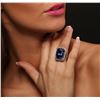 Image 1 : 14KT White Gold 26.05 ctw GIA Cert Tanzanite and Diamond Ring