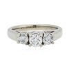 Image 1 : 14KT White Gold 0.84 ctw Diamond Ring