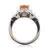 Image 6 : 14KT White Gold 1.35 ctw Orange Sapphire and Diamond Ring