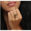 Image 5 : 14KT White Gold 9.40 ctw Citrine Quartz and Diamond Ring