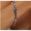 Image 6 : 14KT White Gold 13.50 ctw Tanzanite and Diamond Bracelet