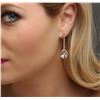 Image 2 : 14KT Rose Gold 10.66 ctw Morganite and Diamond Earrings
