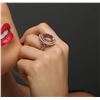 Image 5 : 14KT Rose Gold 13.01 ctw Morganite and Diamond Ring