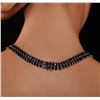 Image 6 : 14KT Yellow Gold 78.00 ctw Sapphire and Diamond Necklace