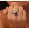 Image 2 : 14KT White Gold 3.00 ctw Tanzanite and Diamond Ring