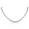 Image 3 : 18KT White Gold 6.28 ctw Diamond Necklace
