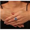 Image 2 : 14KT White Gold 2.23 ctw Tanzanite and Diamond Ring