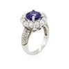 Image 5 : 14KT White Gold 2.23 ctw Tanzanite and Diamond Ring
