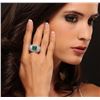 Image 1 : 14KT White Gold 4.64 ctw Emerald and Diamond Ring