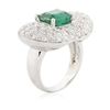 Image 6 : 14KT White Gold 4.64 ctw Emerald and Diamond Ring