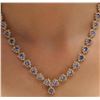 Image 5 : 14KT Yellow Gold 18.06 ctw Tanzanite and Diamond Necklace