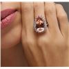 Image 2 : 14KT White Gold 12.05 ctw Morganite and Diamond Ring