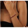 Image 1 : 14KT White Gold 18.18 ctw Ruby and Diamond Bracelet
