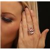 Image 2 : 14KT Rose Gold 10.24 ctw Morganite and Diamond Ring