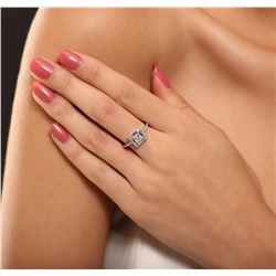 14KT White Gold 0.95 ctw Diamond Ring