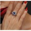 Image 6 : 14KT White Gold 1.44 ctw Tanzanite and Diamond Ring