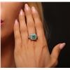 Image 2 : 14KT White Gold 0.83 ctw Emerald and Diamond Ring