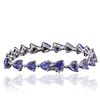 Image 3 : 14KT White Gold 25.60 ctw Tanzanite and Diamond Bracelet
