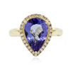 Image 1 : 14KT Yellow Gold 3.43 ctw Tanzanite and Diamond Ring