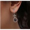 Image 1 : 18KT White Gold 1.15 ctw Sapphire and Diamond Earrings