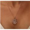 Image 2 : 14KT Rose Gold 2.09 ctw Diamond Pendant With Chain