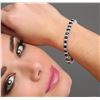 Image 1 : 14KT White Gold 13.00 ctw Sapphire and Diamond Bracelet