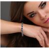 Image 2 : 14KT White Gold 13.00 ctw Sapphire and Diamond Bracelet