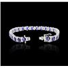 Image 7 : 14KT White Gold 13.00 ctw Sapphire and Diamond Bracelet