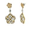 Image 2 : 14KT Yellow Gold 0.75 ctw Diamond Dangle Earrings