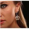 Image 4 : 14KT Yellow Gold 0.75 ctw Diamond Dangle Earrings