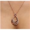 Image 5 : 14KT Rose Gold 1.21 ctw Diamond Pendant With Chain