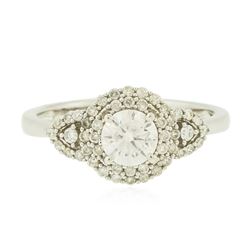 14KT White Gold 0.82 ctw Diamond Ring