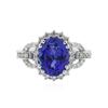Image 1 : 14KT White Gold 3.23 ctw Tanzanite and Diamond Ring